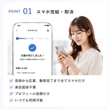 好きな日に働ける